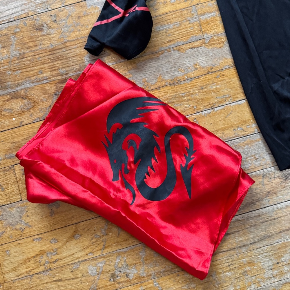 Dreamgirl‎ Ninja Costume for Adults - Black and Red - Picture 4 of 9